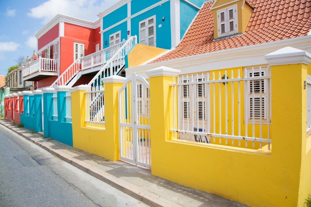 Rows Of Colorful Houses