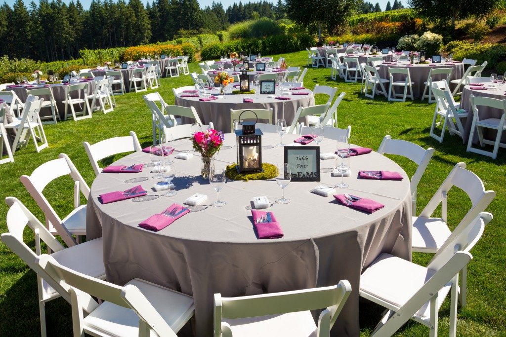 Wedding decors at outdoor reception