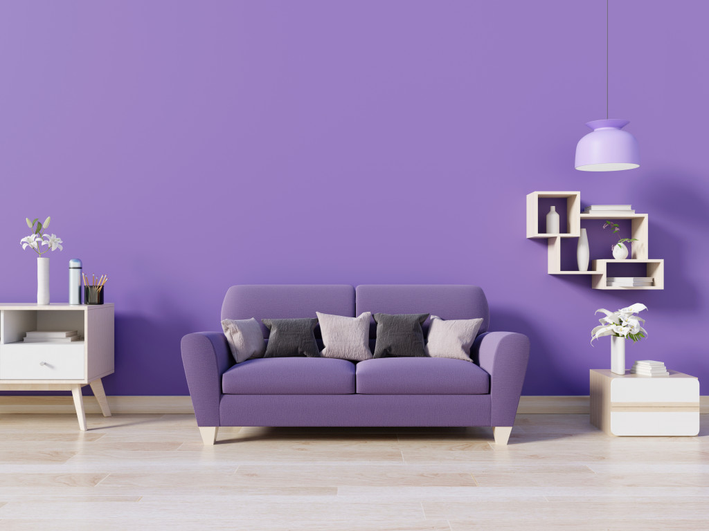 purple home interior