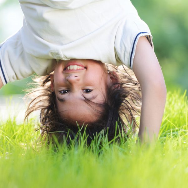 kid playing outside