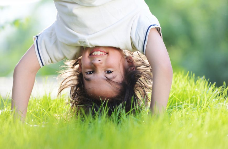 kid playing outside