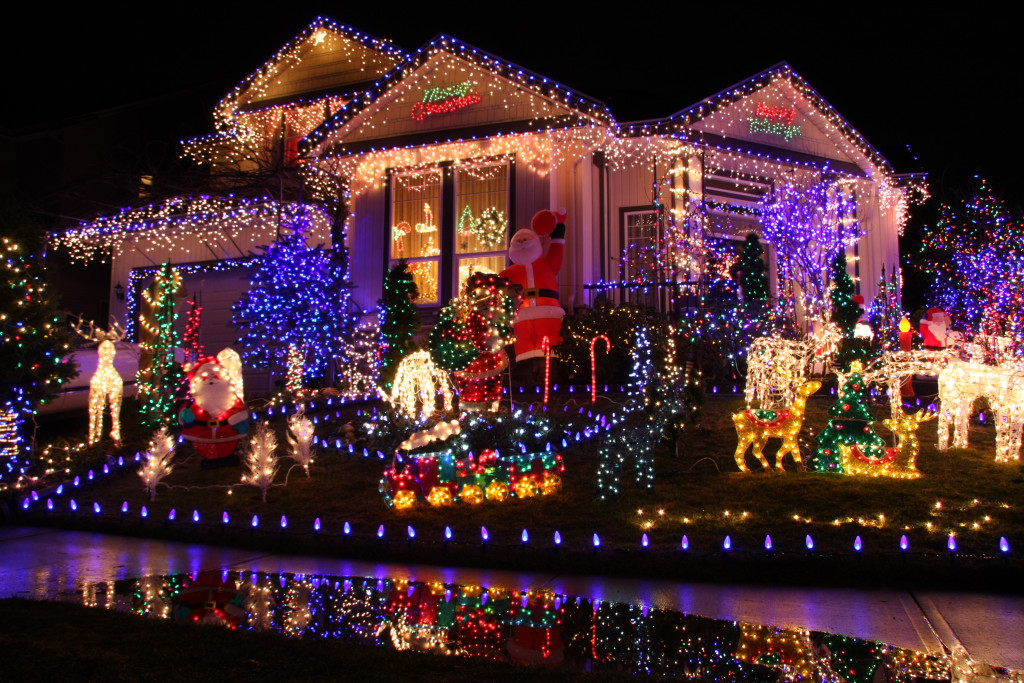 house with christmas decorations
