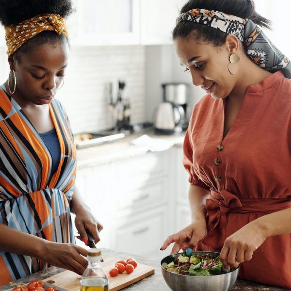 mothers cooking together